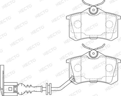 Necto FD7121A - Комплект спирачно феродо, дискови спирачки vvparts.bg