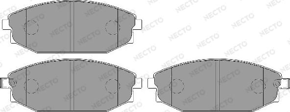 Necto FD7128A - Комплект спирачно феродо, дискови спирачки vvparts.bg