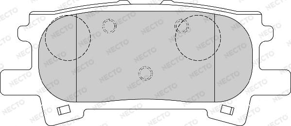 Necto FD7170A - Комплект спирачно феродо, дискови спирачки vvparts.bg
