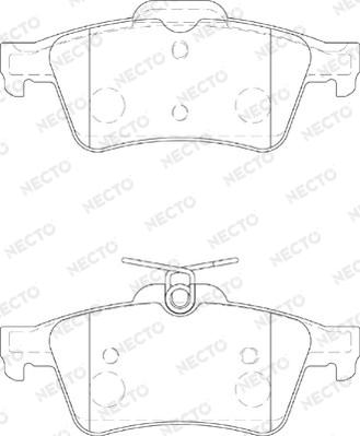 Necto FD7177A - Комплект спирачно феродо, дискови спирачки vvparts.bg