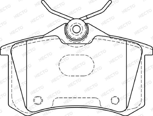 Necto FD7394A - Комплект спирачно феродо, дискови спирачки vvparts.bg