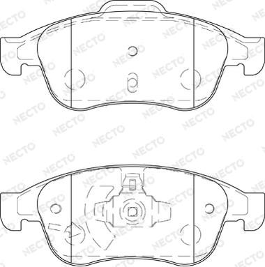 Necto FD7391A - Комплект спирачно феродо, дискови спирачки vvparts.bg