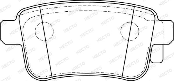 Necto FD7397A - Комплект спирачно феродо, дискови спирачки vvparts.bg