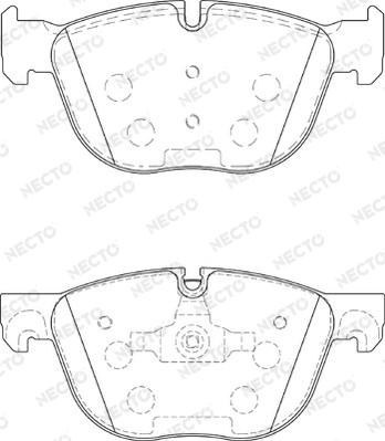 Necto FD7344A - Комплект спирачно феродо, дискови спирачки vvparts.bg