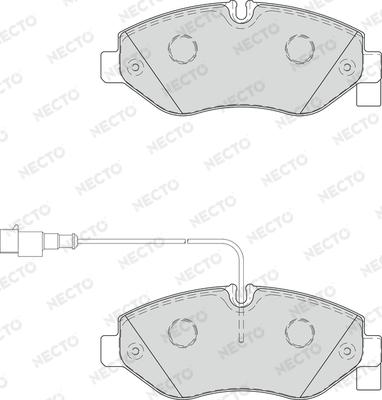 Necto FD7345V - Комплект спирачно феродо, дискови спирачки vvparts.bg