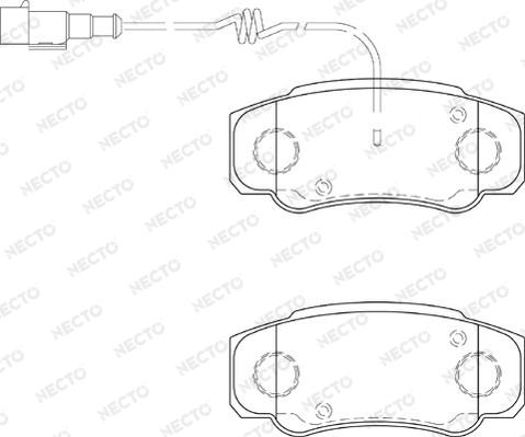 Necto FD7346V - Комплект спирачно феродо, дискови спирачки vvparts.bg