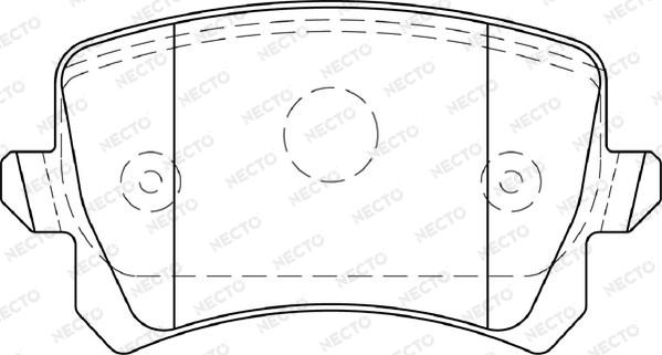 Necto FD7350A - Комплект спирачно феродо, дискови спирачки vvparts.bg