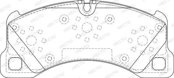 Necto FD7351A - Комплект спирачно феродо, дискови спирачки vvparts.bg