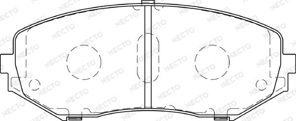 Necto FD7357A - Комплект спирачно феродо, дискови спирачки vvparts.bg