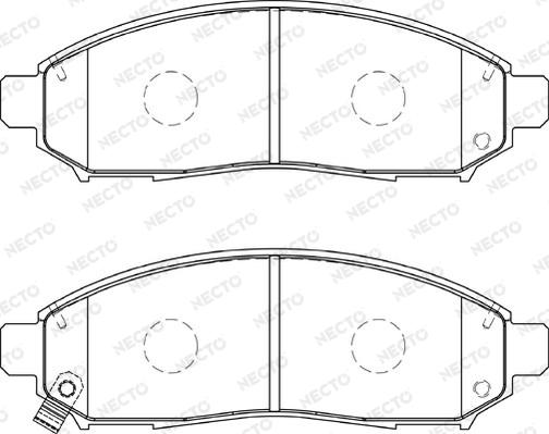 Necto FD7364A - Комплект спирачно феродо, дискови спирачки vvparts.bg