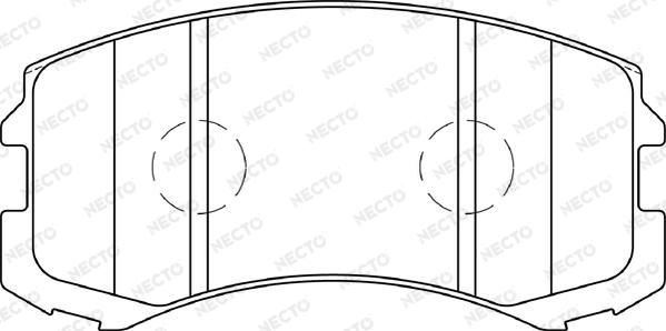 Necto FD7366A - Комплект спирачно феродо, дискови спирачки vvparts.bg