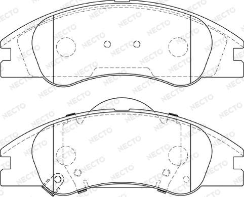 Necto FD7362A - Комплект спирачно феродо, дискови спирачки vvparts.bg