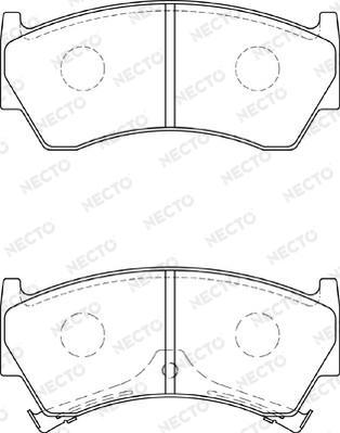 Necto FD7304A - Комплект спирачно феродо, дискови спирачки vvparts.bg