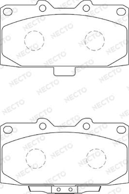 Necto FD7305A - Комплект спирачно феродо, дискови спирачки vvparts.bg