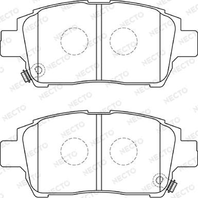 Necto FD7308A - Комплект спирачно феродо, дискови спирачки vvparts.bg