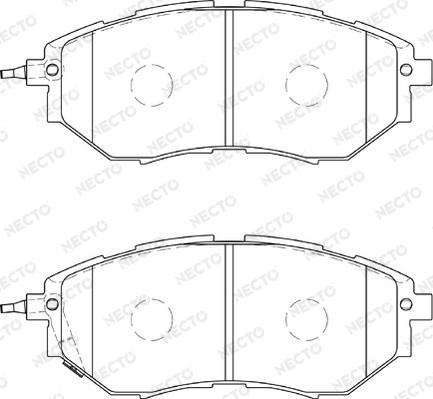 Necto FD7307A - Комплект спирачно феродо, дискови спирачки vvparts.bg