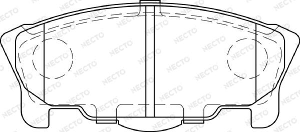 Necto FD7310A - Комплект спирачно феродо, дискови спирачки vvparts.bg