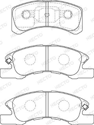 Necto FD7311A - Комплект спирачно феродо, дискови спирачки vvparts.bg