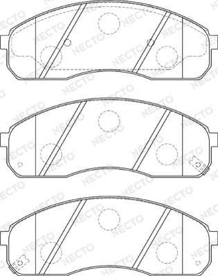 Necto FD7312A - Комплект спирачно феродо, дискови спирачки vvparts.bg