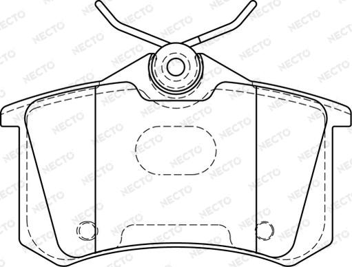 Necto FD7388A - Комплект спирачно феродо, дискови спирачки vvparts.bg