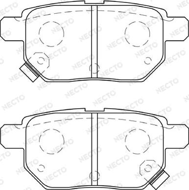 Necto FD7336A - Комплект спирачно феродо, дискови спирачки vvparts.bg