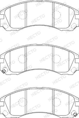 Necto FD7324A - Комплект спирачно феродо, дискови спирачки vvparts.bg