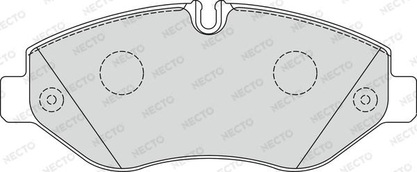 Necto FD7328V - Комплект спирачно феродо, дискови спирачки vvparts.bg