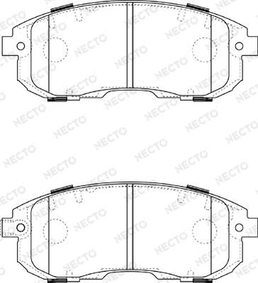 Necto FD7374A - Комплект спирачно феродо, дискови спирачки vvparts.bg