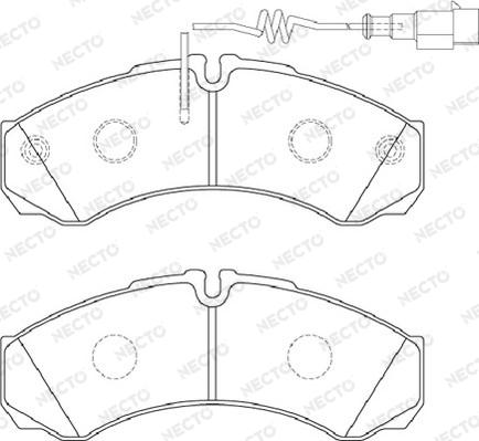 Necto FD7378V - Комплект спирачно феродо, дискови спирачки vvparts.bg