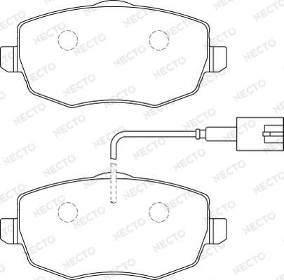 Necto FD7299A - Комплект спирачно феродо, дискови спирачки vvparts.bg