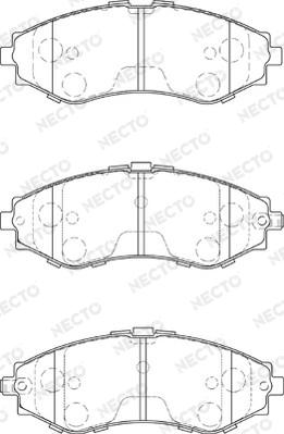 Necto FD7294A - Комплект спирачно феродо, дискови спирачки vvparts.bg