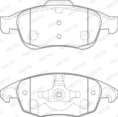 Necto FD7296A - Комплект спирачно феродо, дискови спирачки vvparts.bg