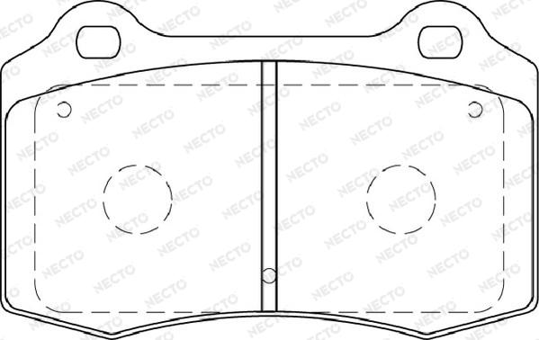 Necto FD7291A - Комплект спирачно феродо, дискови спирачки vvparts.bg