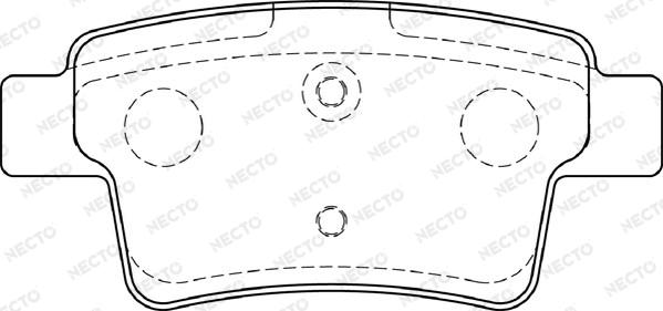 Necto FD7298A - Комплект спирачно феродо, дискови спирачки vvparts.bg