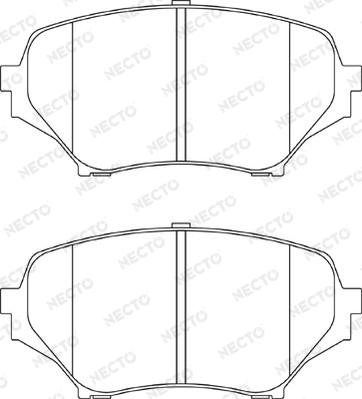 Necto FD7245A - Комплект спирачно феродо, дискови спирачки vvparts.bg