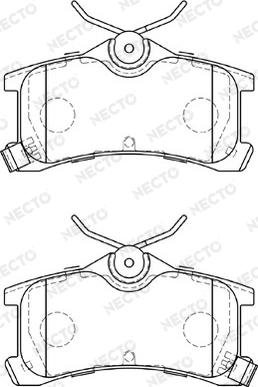 Necto FD7247A - Комплект спирачно феродо, дискови спирачки vvparts.bg