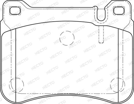 Necto FD7258A - Комплект спирачно феродо, дискови спирачки vvparts.bg