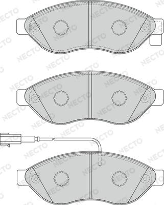 Necto FD7266V - Комплект спирачно феродо, дискови спирачки vvparts.bg