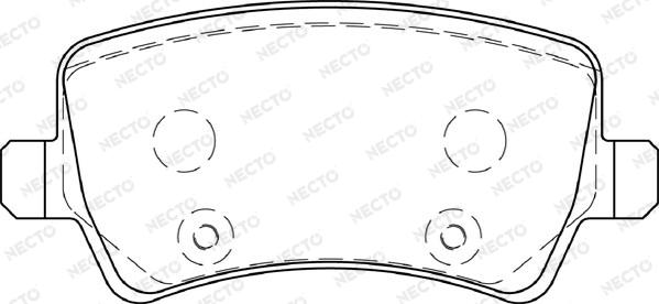 Necto FD7261A - Комплект спирачно феродо, дискови спирачки vvparts.bg