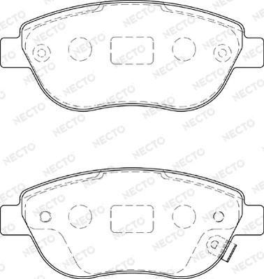 Necto FD7262A - Комплект спирачно феродо, дискови спирачки vvparts.bg