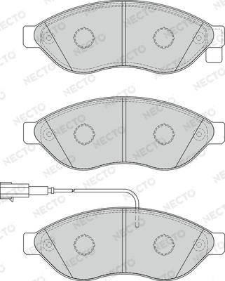 Necto FD7267V - Комплект спирачно феродо, дискови спирачки vvparts.bg