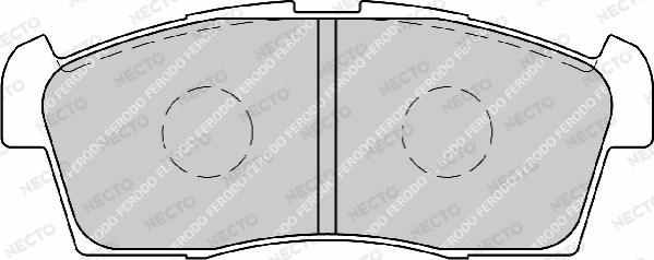 Necto FD7204A - Комплект спирачно феродо, дискови спирачки vvparts.bg