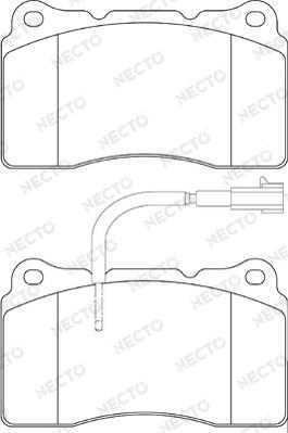 Necto FD7200A - Комплект спирачно феродо, дискови спирачки vvparts.bg