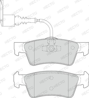 Necto FD7207V - Комплект спирачно феродо, дискови спирачки vvparts.bg