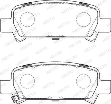 Necto FD7219A - Комплект спирачно феродо, дискови спирачки vvparts.bg