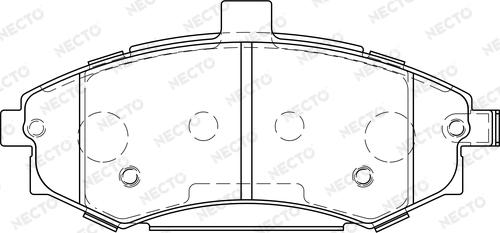 Necto FD7216A - Комплект спирачно феродо, дискови спирачки vvparts.bg