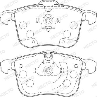 Necto FD7211A - Комплект спирачно феродо, дискови спирачки vvparts.bg