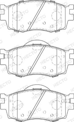 Necto FD7289A - Комплект спирачно феродо, дискови спирачки vvparts.bg