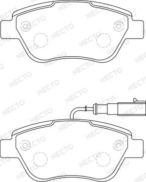 Necto FD7280A - Комплект спирачно феродо, дискови спирачки vvparts.bg