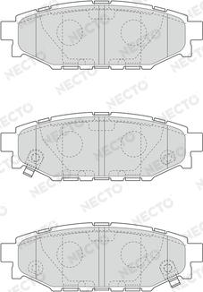 Necto FD7281A - Комплект спирачно феродо, дискови спирачки vvparts.bg
